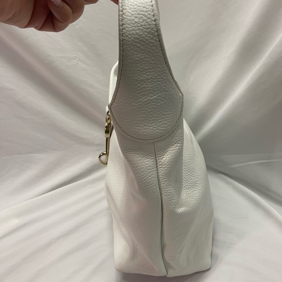 Dooney & Bourke White Hobo Pebble Bag with Gold Hardware - Picture 6 of 16